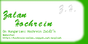 zalan hochrein business card